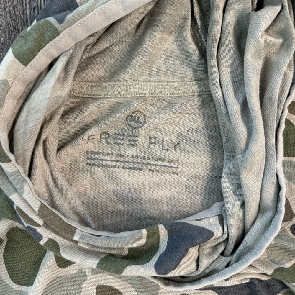 Free Fly bamboo lightweight hoodie camo